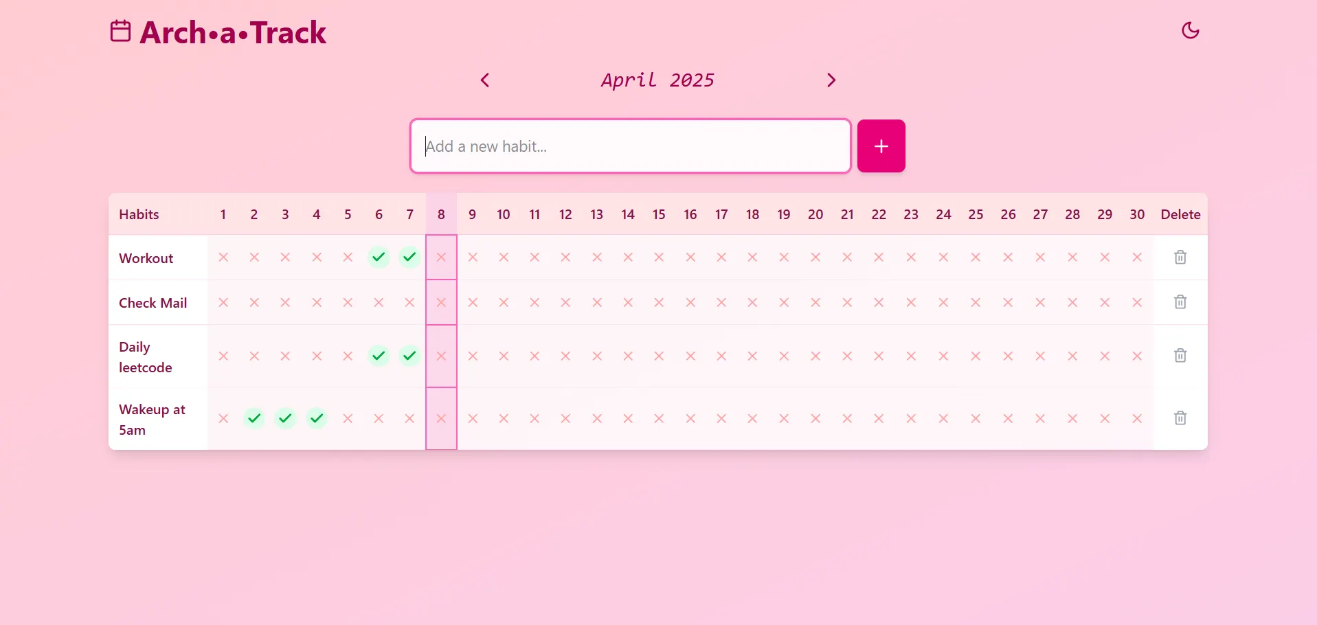 Consistency Tracker