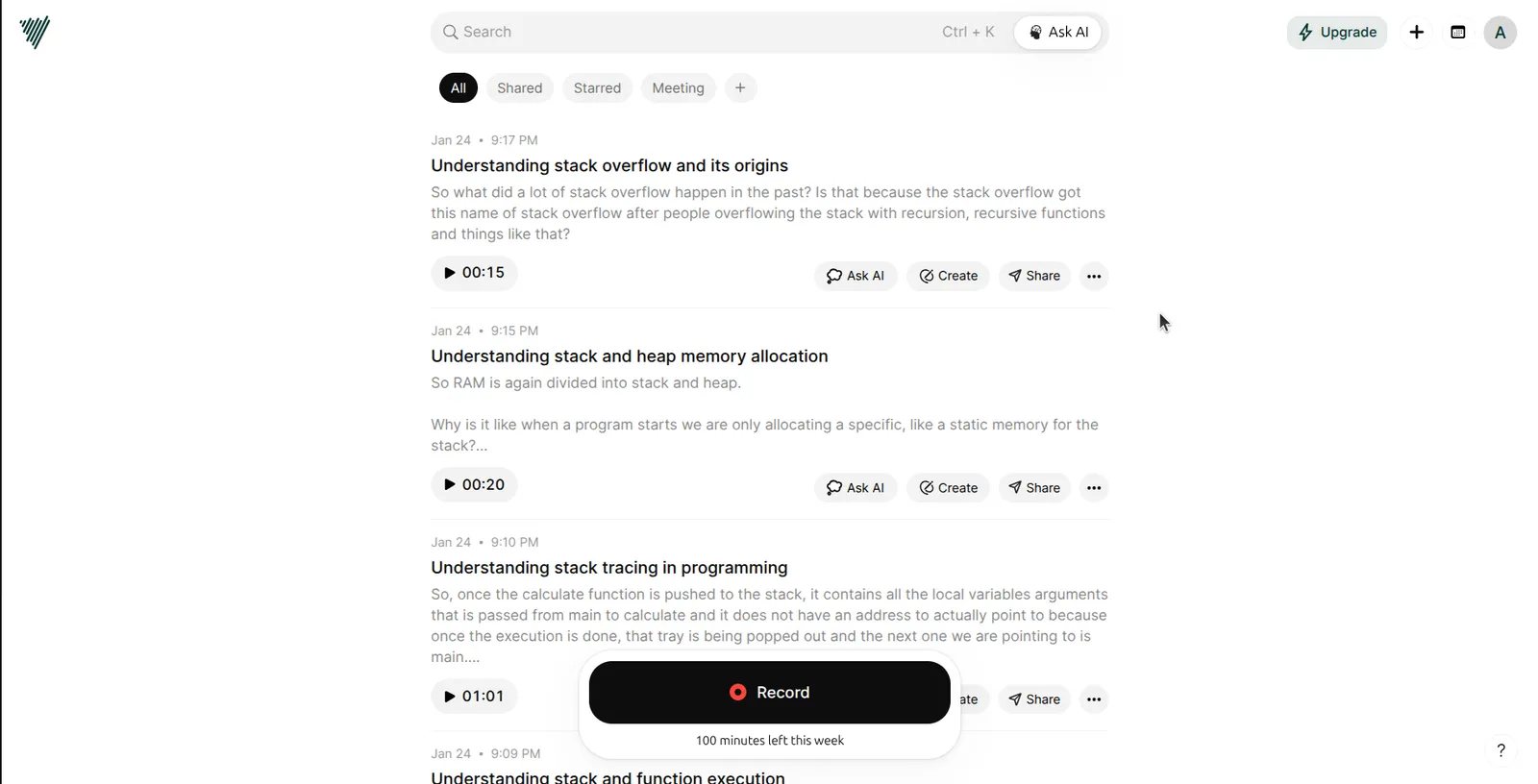 Voice Notes Clone